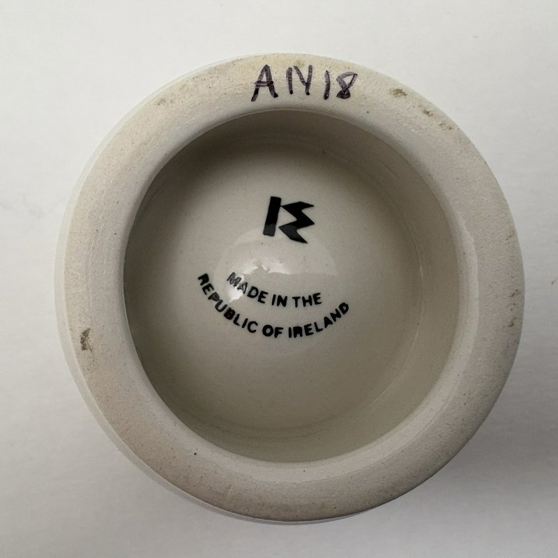 Vintage Irish Pottery Egg Cup Woodland Animals Rabbit Hedgehog