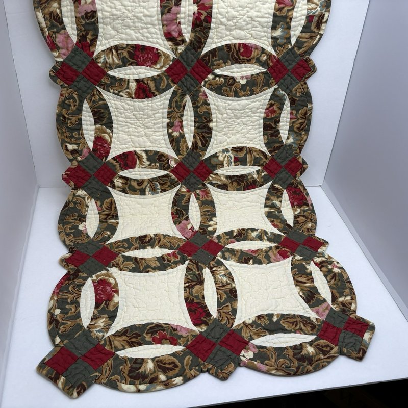 Donna Sharp Wedding Ring Runner Valance 19x57 Longaberger NWT