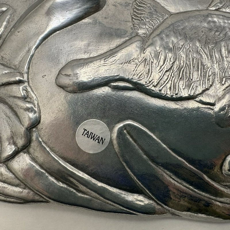 Arthur Court Bunny Family Tray 1994 Aluminum Easter Spring 15”