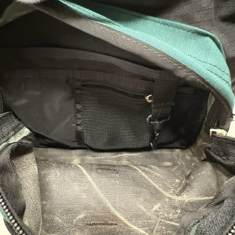 L.L.Bean Waist Pack Fanny Pack Teal Black Multi Pocket Adjustable Strap