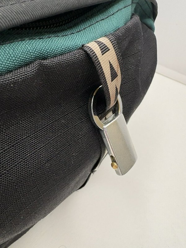 L.L.Bean Waist Pack Fanny Pack Teal Black Multi Pocket Adjustable Strap