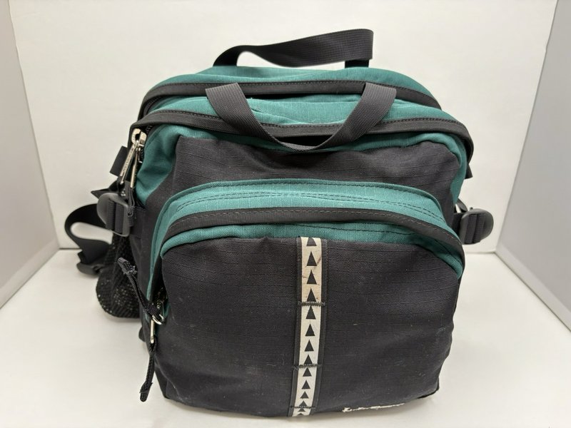 L.L.Bean Waist Pack Fanny Pack Teal Black Multi Pocket Adjustable Strap