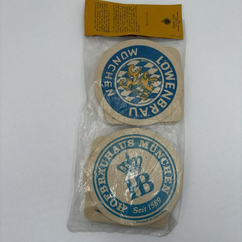 Vintage German Beer Coasters Lot 12 Hofbrau Munchen Post Brau NOS