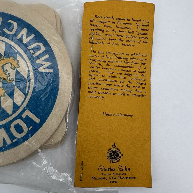 Vintage German Beer Coasters Lot 12 Hofbrau Munchen Post Brau NOS