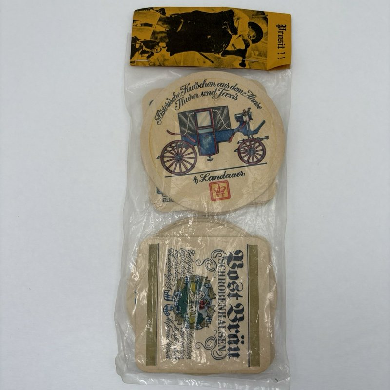 Vintage German Beer Coasters Lot 12 Hofbrau Munchen Post Brau NOS