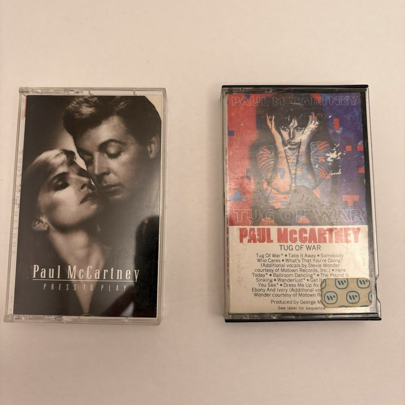 Paul McCartney Cassette Lot Tug Of War & Press To Play Columbia