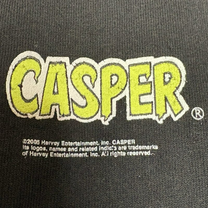 Casper Glow In The Dark Youth 6/8 T Shirt 2005 Black Ghost Graphic