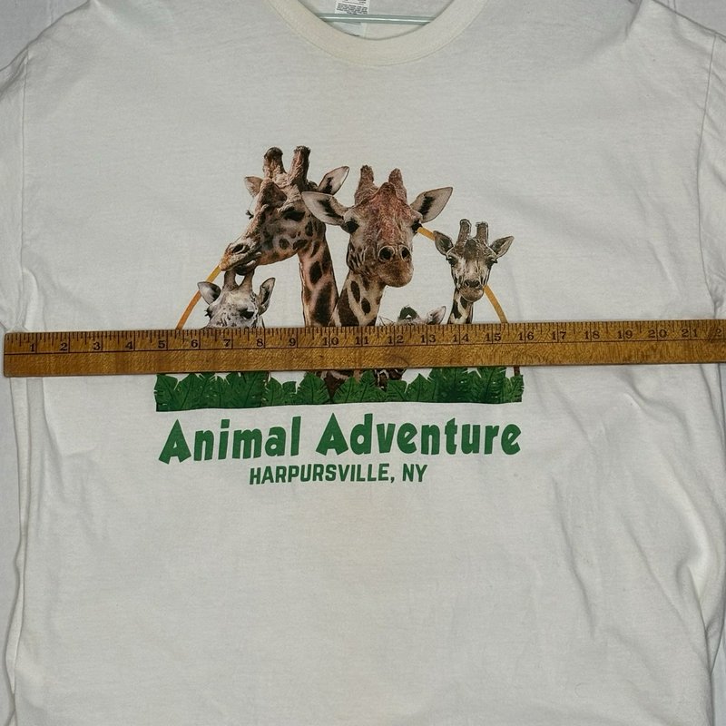 Animal Adventure Harpursville NY Giraffe Graphic T Shirt XL Zoo