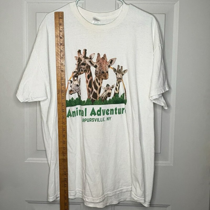 Animal Adventure Harpursville NY Giraffe Graphic T Shirt XL Zoo