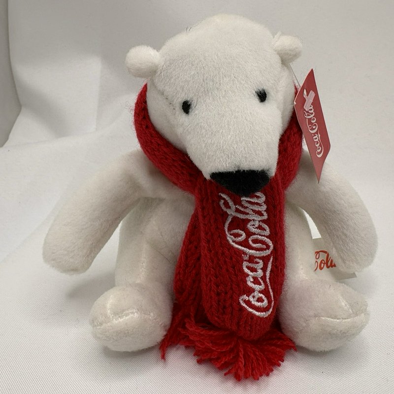 1995 Coca Cola Polar Bear Tapestry Throw + Ornaments Plush