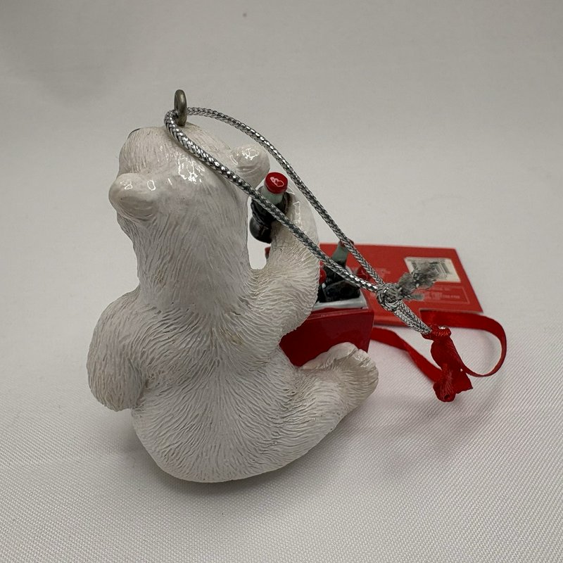 1995 Coca Cola Polar Bear Tapestry Throw + Ornaments Plush