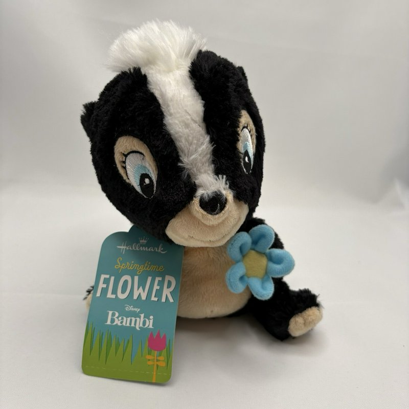 Hallmark Springtime Flower Bambi Skunk Plush 7” Disney Stuffed Animal