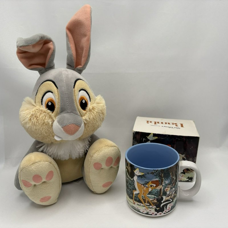 Disney Bambi Mug Made in Japan w Box & 12” Kohl’s Thumper Plush