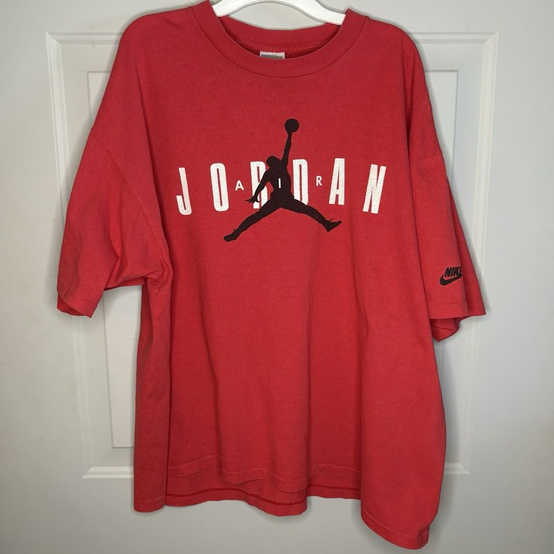 Nike Air Jordan Red T Shirt XL Made USA Jumpman Logo Graphic