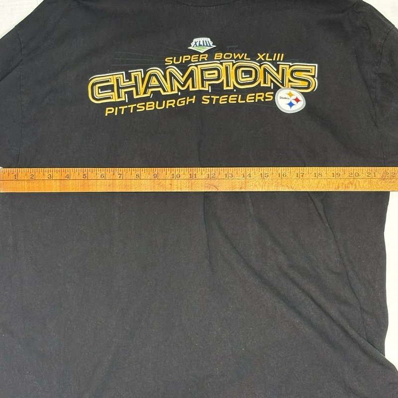 Super Bowl XLIII Steelers Champions Long Sleeve Shirt XL Black