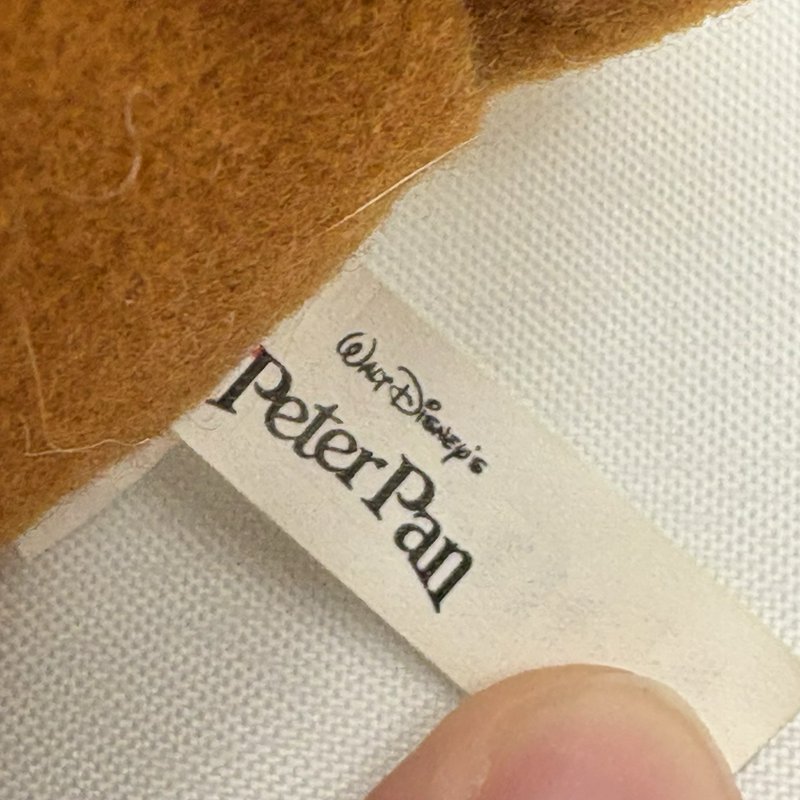 Disney Peter Pan Nana Plush Dog 6” Stuffed Animal Lace Cap Blue Ribbon