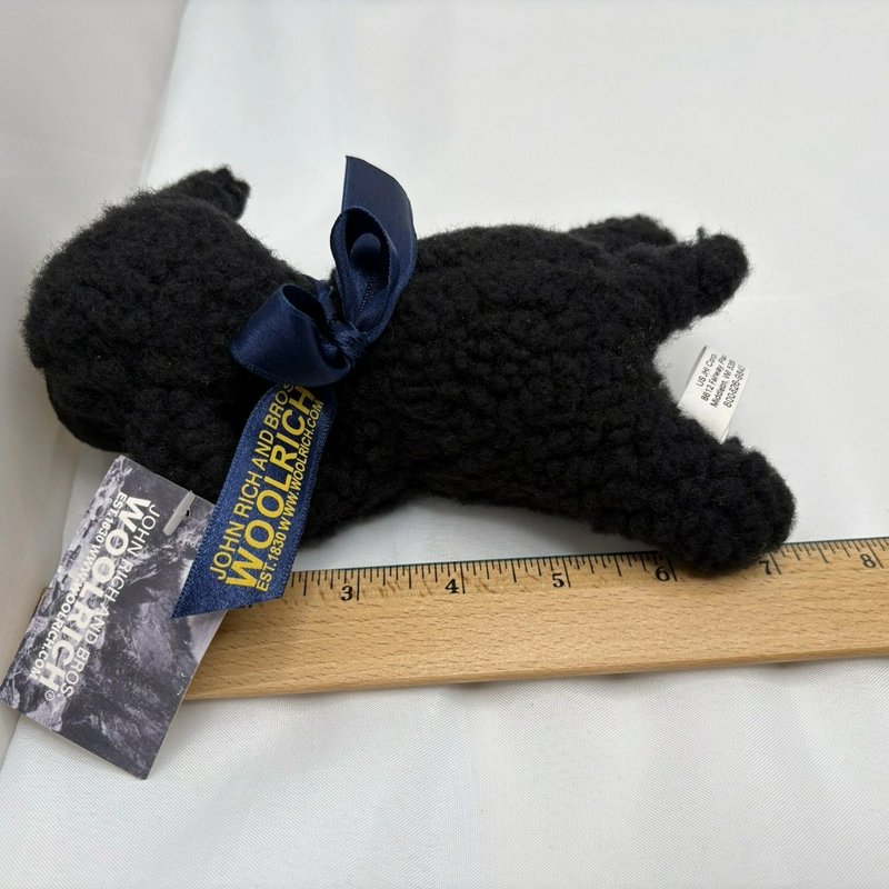 John Rich & Bros Woolrich Black Lamb Plush 7” w/ Ribbon