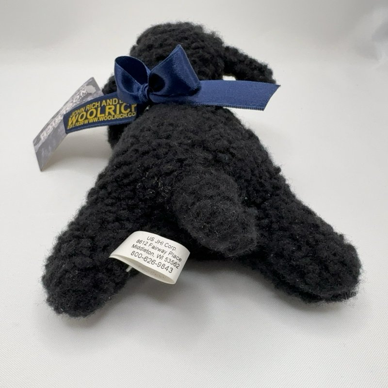John Rich & Bros Woolrich Black Lamb Plush 7” w/ Ribbon