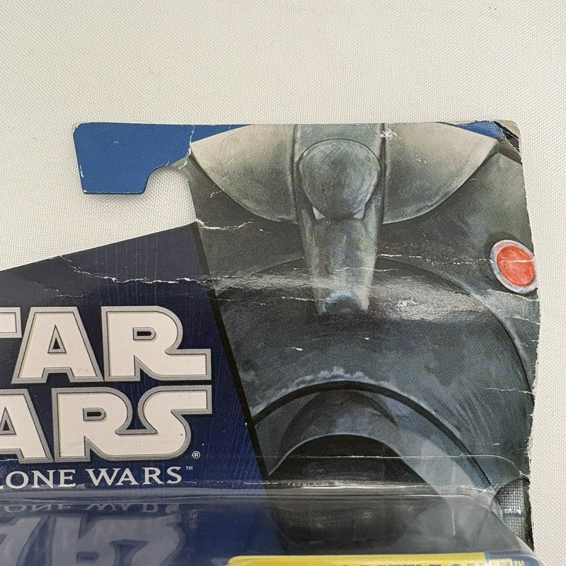 Star Wars Clone Wars CW16 Super Battle Droid Figure 2010 Hasbro Box Wear