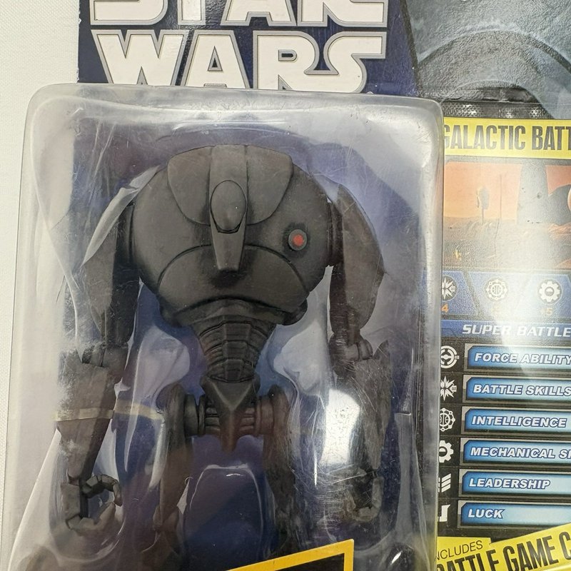 Star Wars Clone Wars CW16 Super Battle Droid Figure 2010 Hasbro Box Wear
