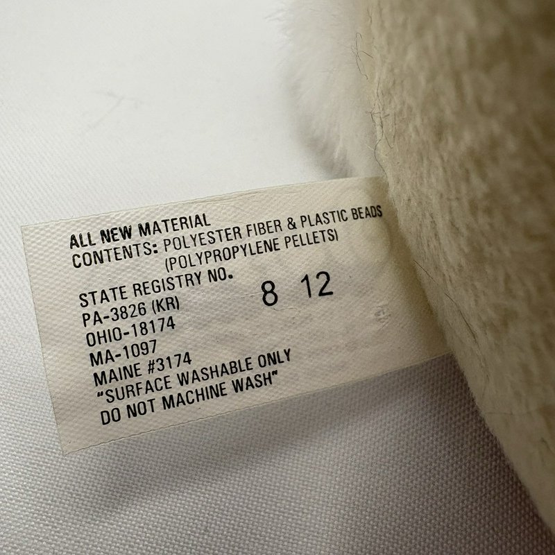 Vintage 1998 Stuffins Bunny Plush w Carrot Green Jacket 7”