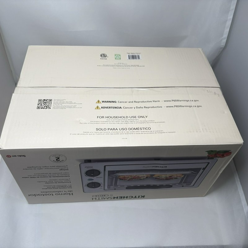 KitchenSmith Bella 4 Slice Toaster Oven TM112-A Auto Shut Off New