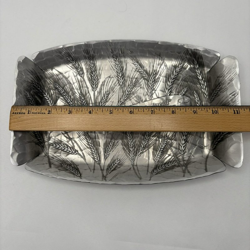 Wendell August Bread Tray "Give Us This Day Our Daily Bread" Matt. 6:11 Aluminum