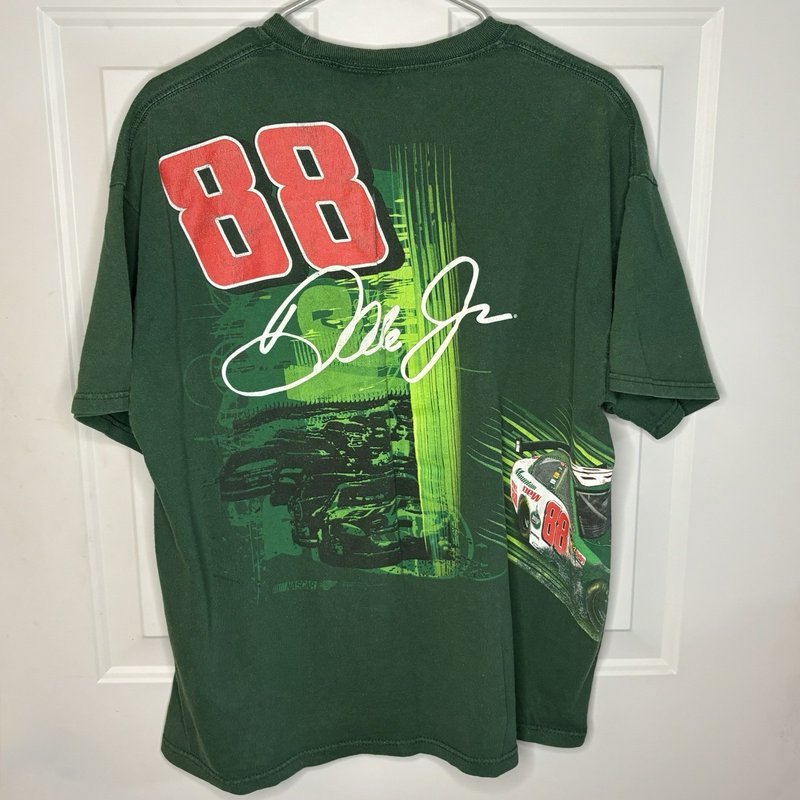 Dale Earnhardt Jr AMP Energy 88 NASCAR T Shirt XL Green Winners Circle