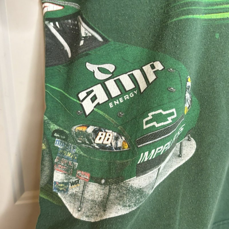 Dale Earnhardt Jr AMP Energy 88 NASCAR T Shirt XL Green Winners Circle