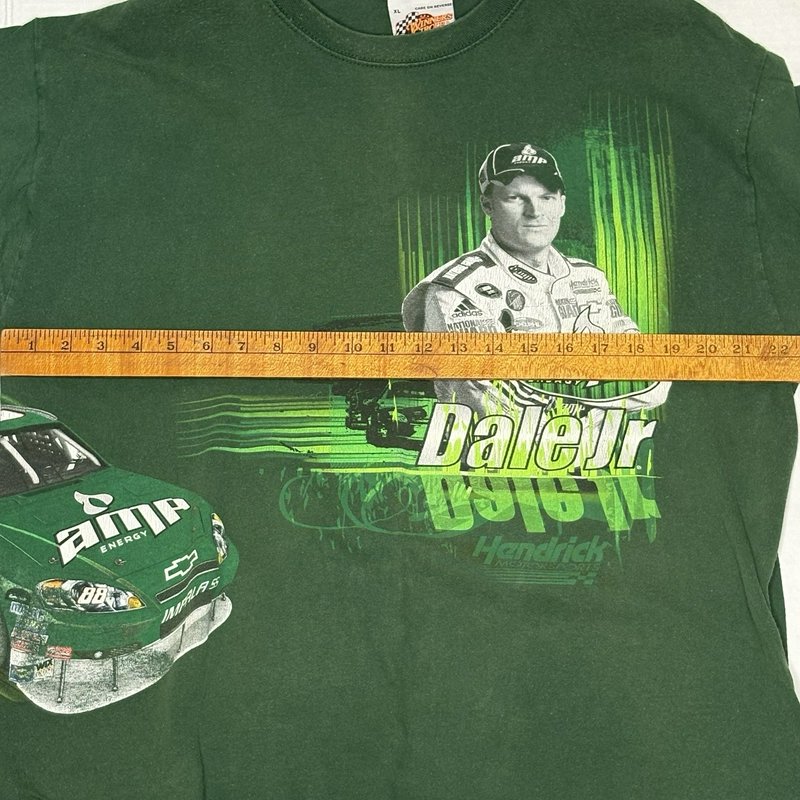 Dale Earnhardt Jr AMP Energy 88 NASCAR T Shirt XL Green Winners Circle