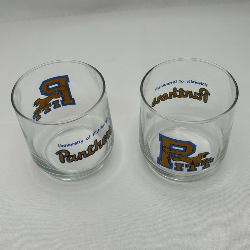 University of Pittsburgh Panthers Glasses Set of 2 Barware