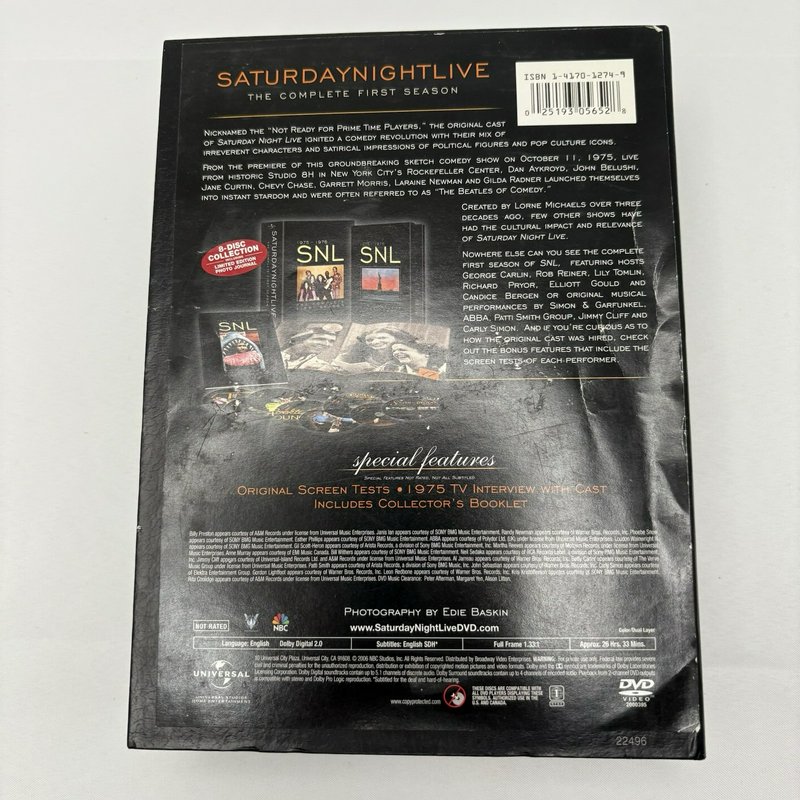 Saturday Night Live SNL Complete First Season 1975-1976 DVD Box Set 8 Disc