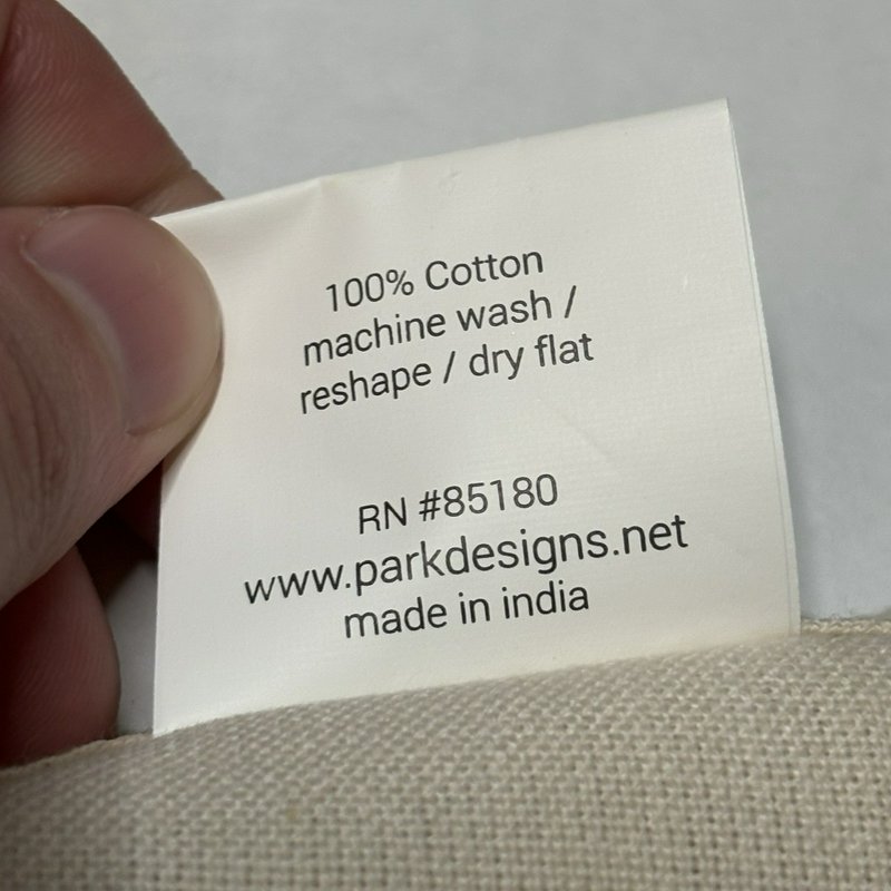 Park Designs Embroidered Kitchen Towel "Smile" Quote Floral Lace Trim Cotton