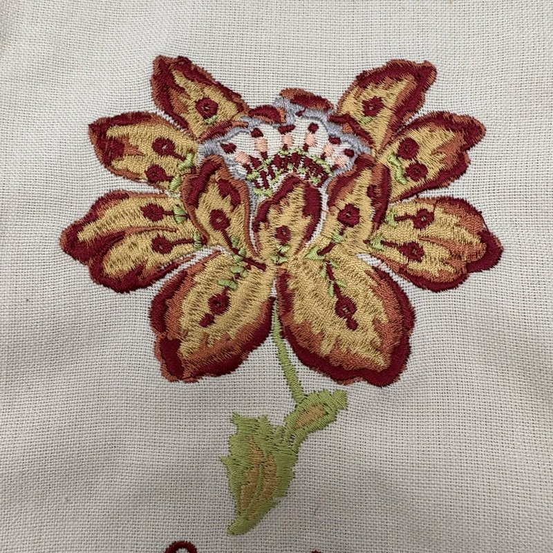 Park Designs Embroidered Kitchen Towel "Smile" Quote Floral Lace Trim Cotton