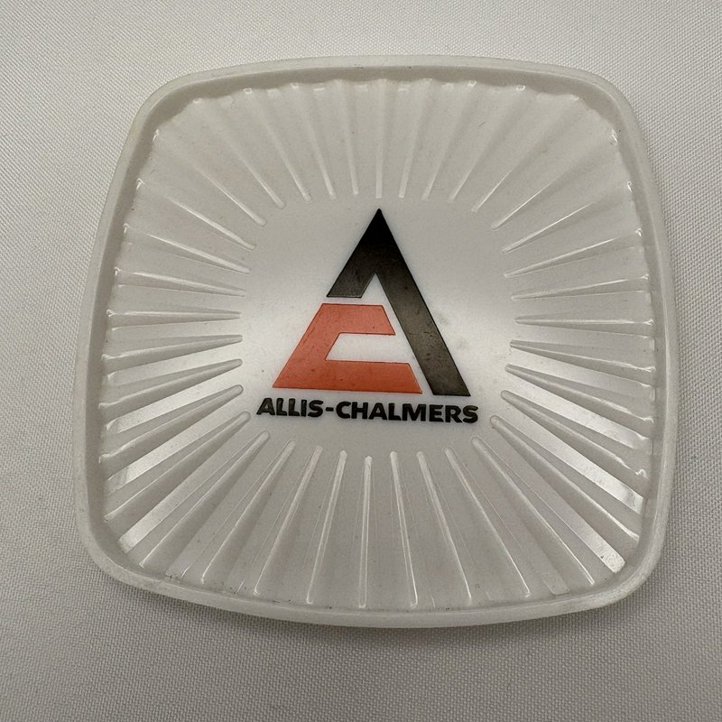 Vintage Allis-Chalmers AC Tractor Advertising Plastic Coaster Farm Equipment