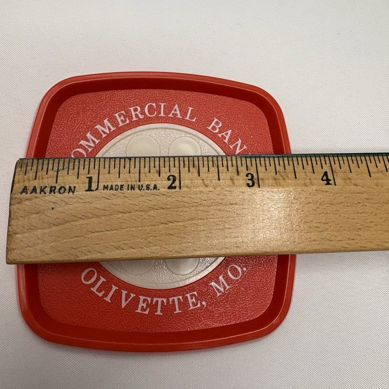 Vintage Commercial Bank Olivette MO Plastic Coasters Set of 16 Retro Colors