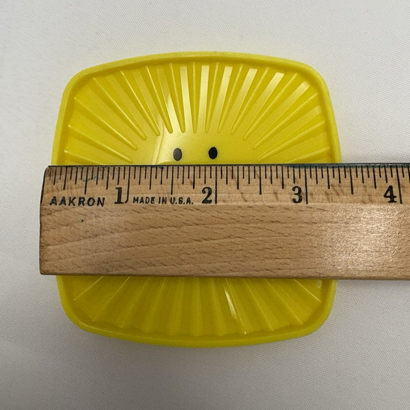 Vintage Stroh’s Beer Smiley Face Coasters Yellow Brown Plastic Set of 3 Bar