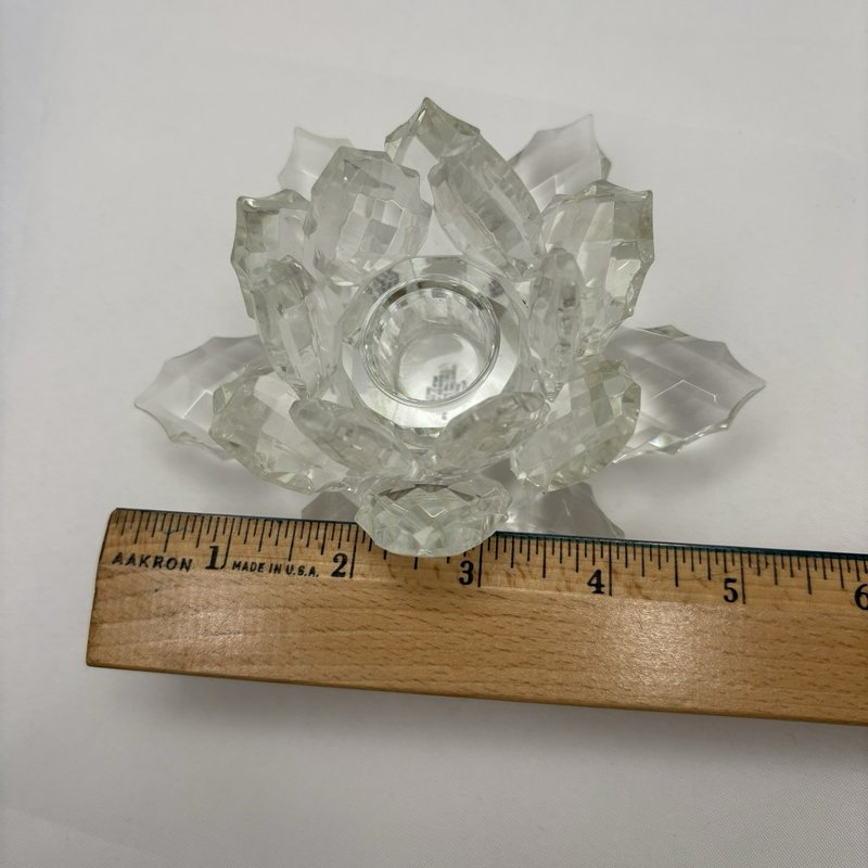 Shannon Crystal Designs Of Ireland Lotus Flower Candle Holder