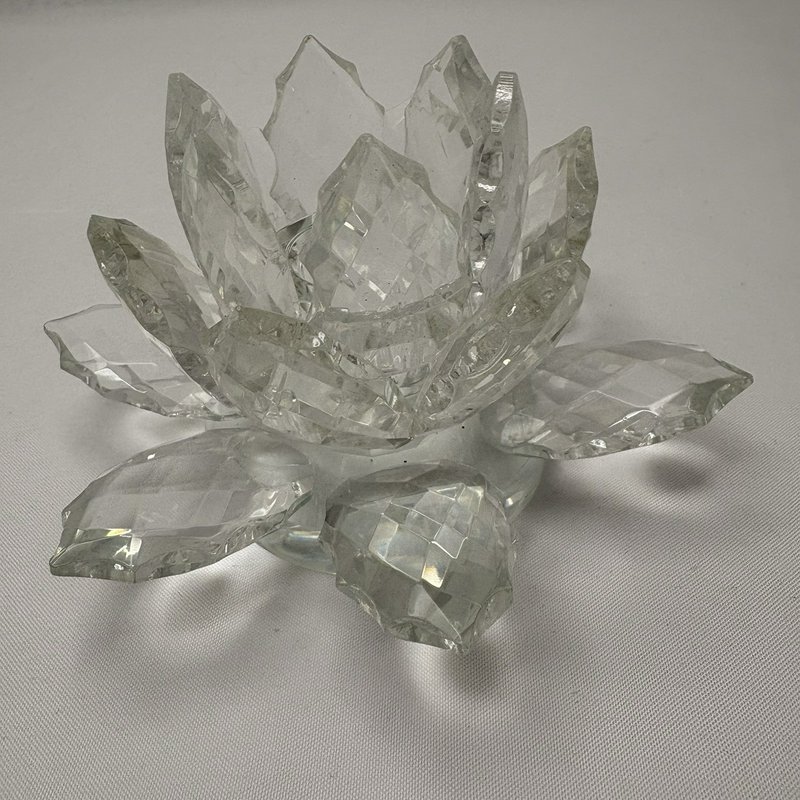 Shannon Crystal Designs Of Ireland Lotus Flower Candle Holder