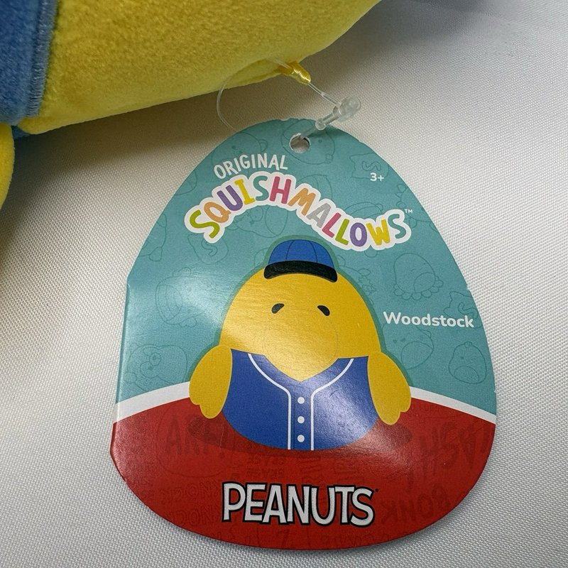 Squishmallows Woodstock Peanuts Baseball Jersey Plush w/ Tag Jazwares