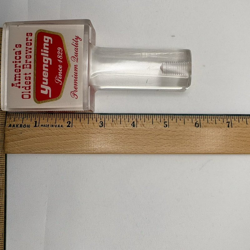 Vintage Yuengling Lucite Beer Tap Handle + 10 Coasters Pottsville PA Lot