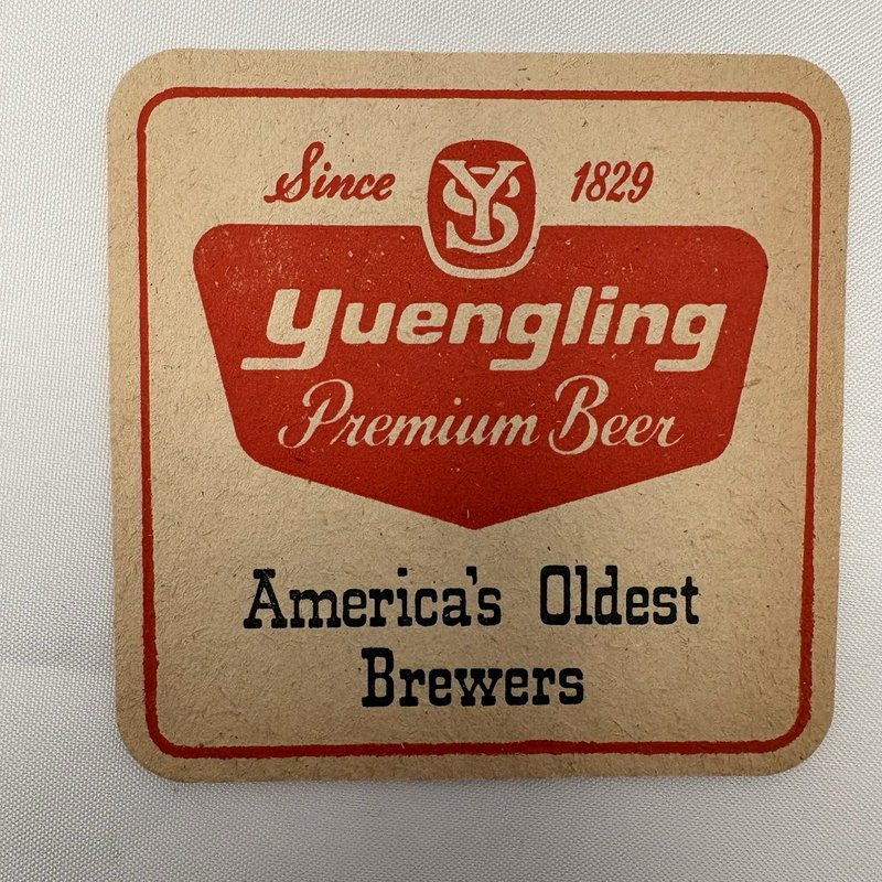 Vintage Yuengling Lucite Beer Tap Handle + 10 Coasters Pottsville PA Lot