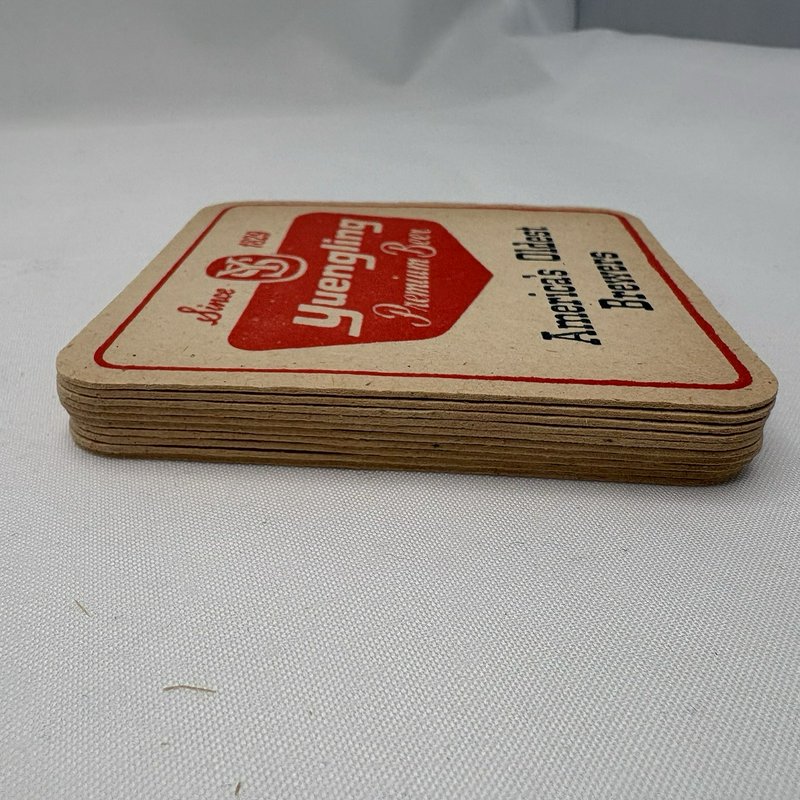 Vintage Yuengling Lucite Beer Tap Handle + 10 Coasters Pottsville PA Lot