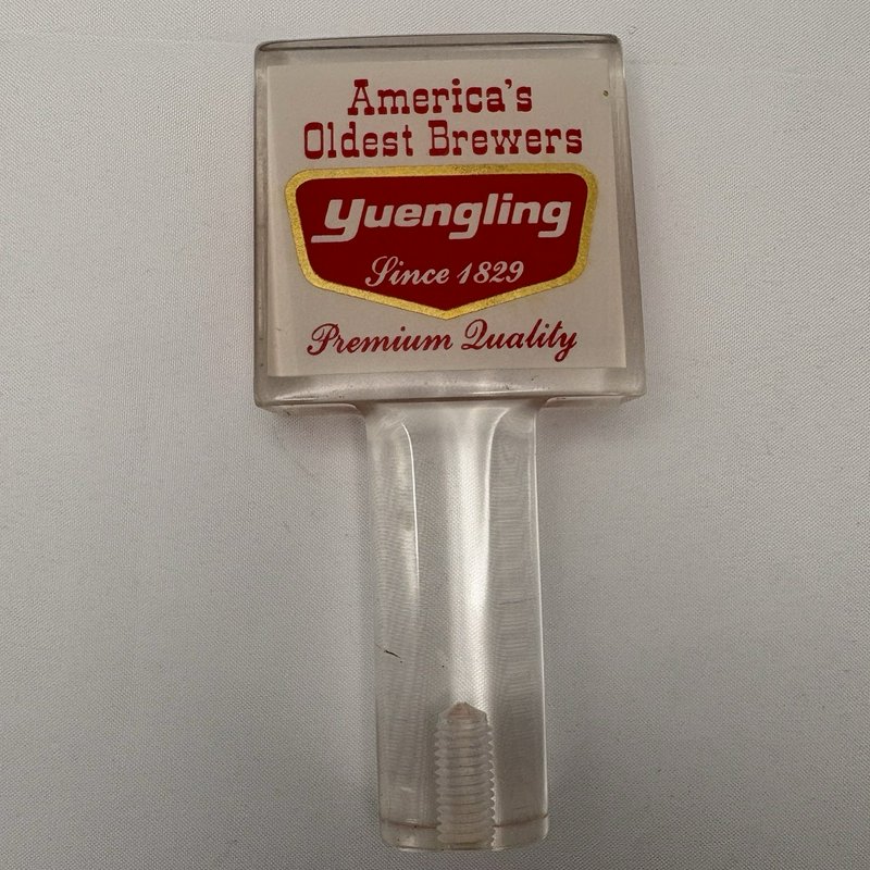 Vintage Yuengling Lucite Beer Tap Handle + 10 Coasters Pottsville PA Lot