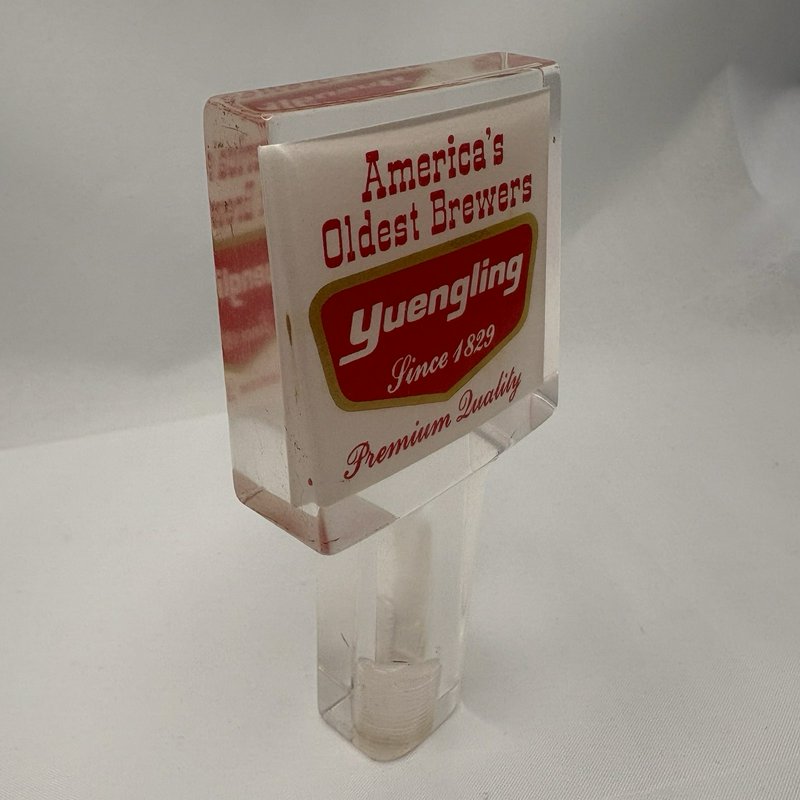 Vintage Yuengling Lucite Beer Tap Handle + 10 Coasters Pottsville PA Lot