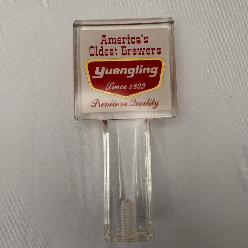 Vintage Yuengling Lucite Beer Tap Handle + 10 Coasters Pottsville PA Lot