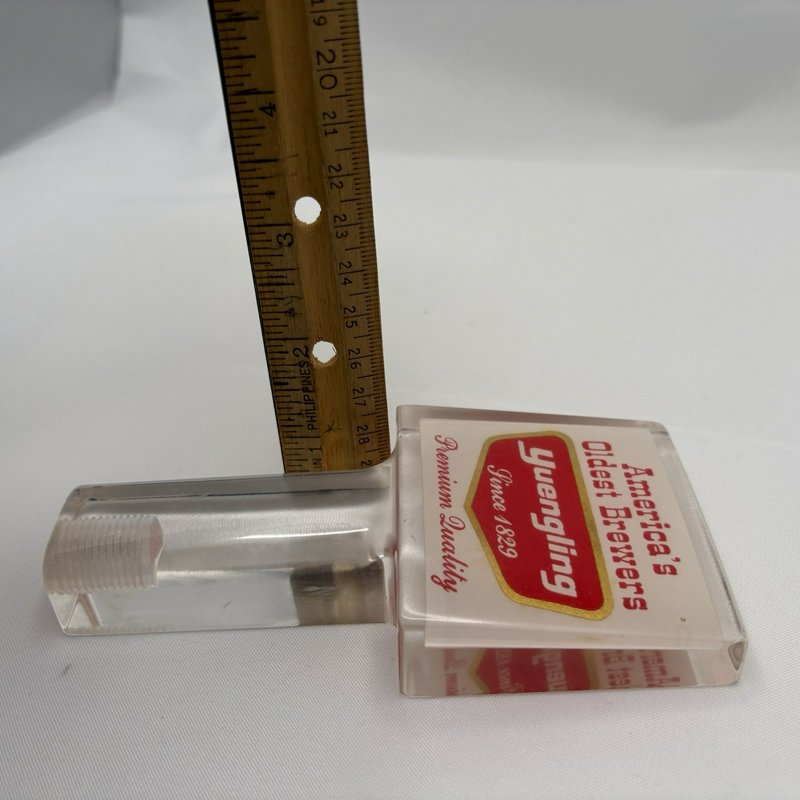 Vintage Yuengling Lucite Beer Tap Handle + 10 Coasters Pottsville PA Lot