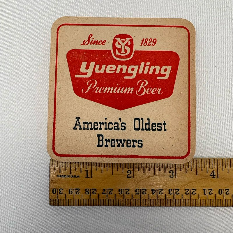 Vintage Yuengling Lucite Beer Tap Handle + 10 Coasters Pottsville PA Lot