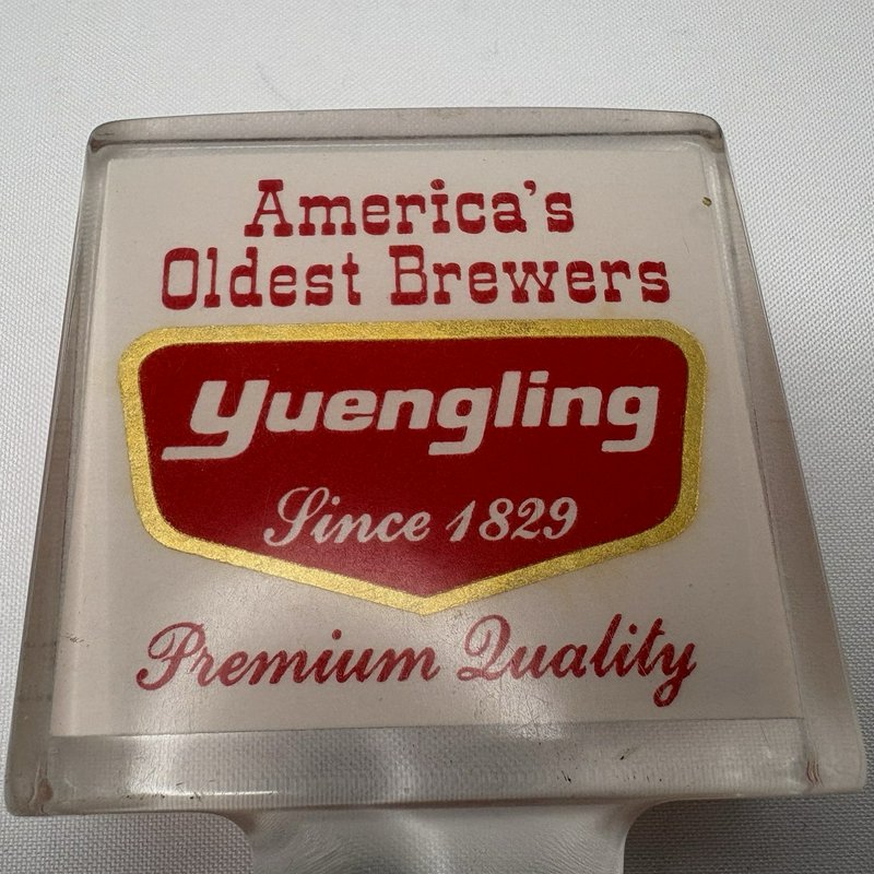 Vintage Yuengling Lucite Beer Tap Handle + 10 Coasters Pottsville PA Lot