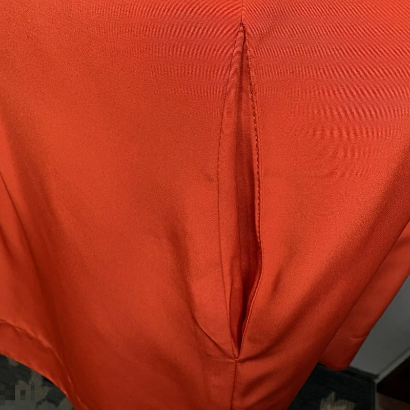 Lauren Ralph Lauren Petite 8P Cabana Orange Pleated Shift Dress Tunic NWT